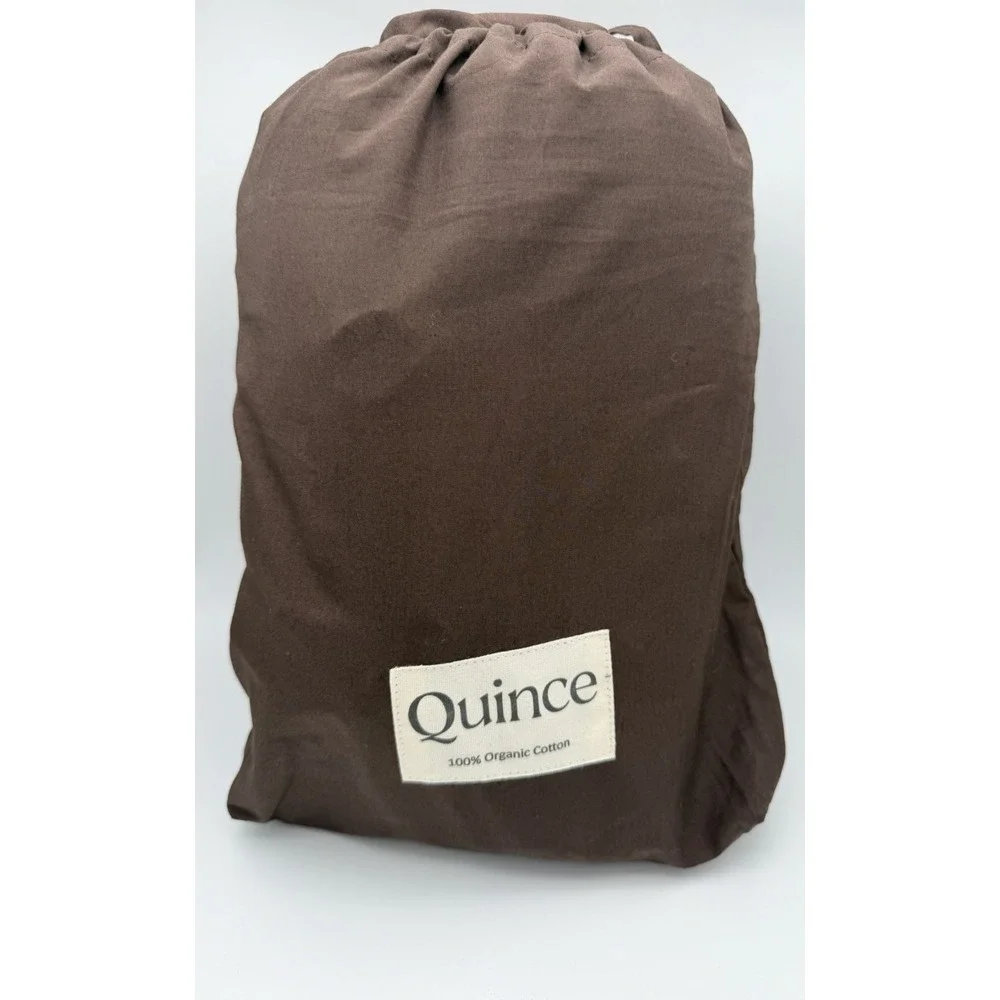 NWOT Quince 100% Organic Cotton Espresso King/Cal King Duvet Cover (no shams)